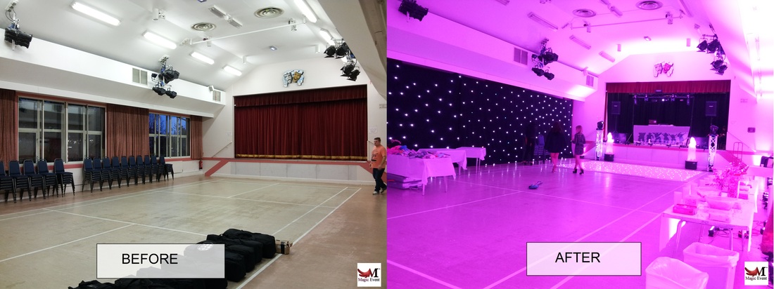 led uplighting in london before and after
